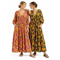 long sunflower dress